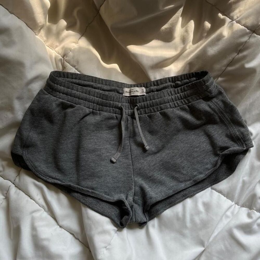 Abercrombie & Fitch Vintage Y2K Lowrise Gray Drawstring Lounge Bootyshorts